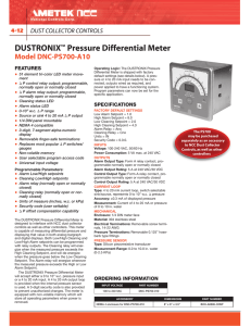 DUSTRONIX™ Pressure Differential Meter