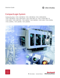 CompactLogix System Selection Guide, 1769-SG001R-EN-P