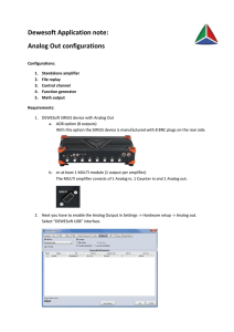 Dewesoft Application note: Analog Out configurations