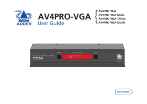 AV4PRO-VGA - Adder Technology