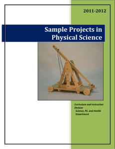 Sample Projects in Physical Science