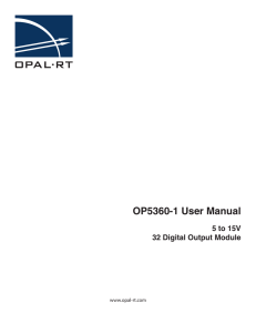 OP5360-1 User Manual - Opal-RT
