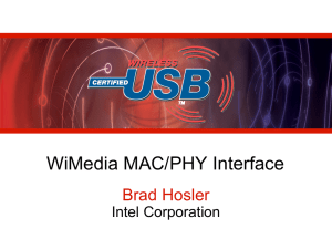 WiMedia MAC/PHY Interface