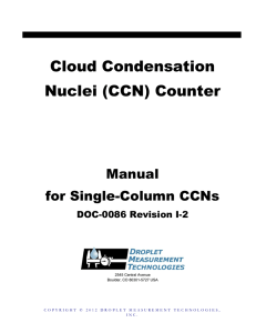 CCN Operator Manual - Droplet Measurement Technologies