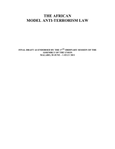 The African Model Anti-Terrorism Law