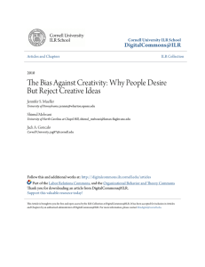 The Bias Against Creativity - DigitalCommons@ILR