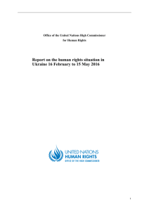Report on the human rights situation in Ukraine 16 February