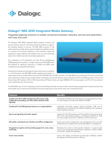 Dialogic® IMG 2020 Integrated Media Gateway
