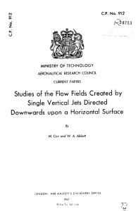 Studies of the Flow Fields Created by Single Vertical Jets Directed