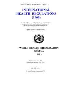 international health regulations (1969)