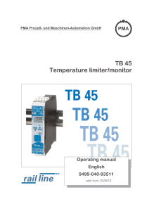 TB 45 Temperature Limiter Full Manual