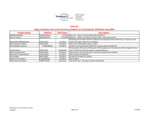 Vendor Name PAGE ID EOD Dates Description EOD