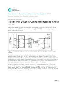 Transformer-Driver IC Controls Bidirectional Switch
