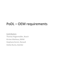 PoDl OEM requirements