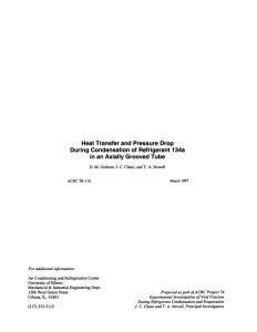 Heat Transfer and Pressure Drop During Condensation of