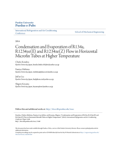 Condensation and Evaporation of R134a, R1234ze(E) and