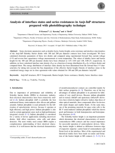 Analysis of interface states and series resistances in Au/p