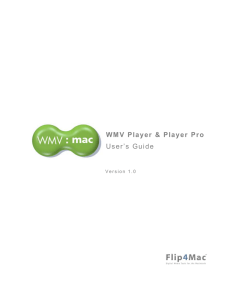 WMV:Mac User`s Guide