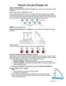 Chapter 23 – Electric Circuits