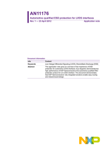 AN11176 Automotive qualified ESD protection for LVDS