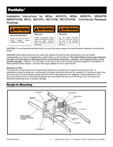 Instruction - Villa Lighting