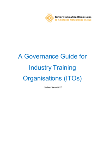 A Governance Guide for Industry Training Organisations