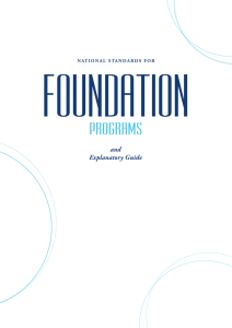National Standards for Foundation Programs