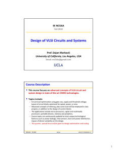 Design of VLSI Circuits and Systems