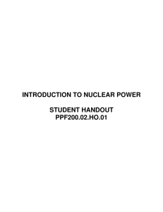 introduction to nuclear power student handout ppf200.02.ho.01