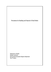 Precautions for Handling and Disposal of Dead Bodies (Published