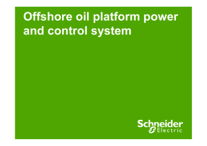 Offshore oil platform power and control system