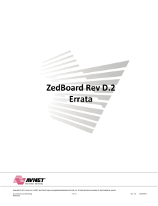 ZedBoard Rev D.2 Errata