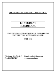 EE Student Handbook - University of Minnesota Duluth