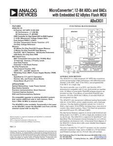 Analog Devices ADuC831 Data Sheet