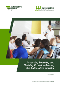 Assessing Learning and Training Provision Report