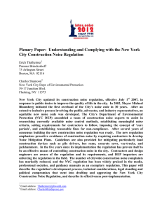 Plenary Paper: Understanding and Complying with the New York