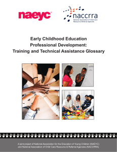 Early Childhood Education Professional Development: Training and