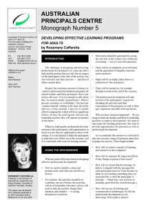 Developing effective learning programs for adults