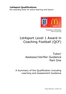1st4sport Qualifications - The FA Licensed Coaches Club