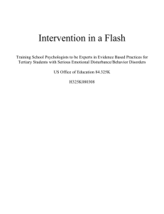 Intervention in a Flash - Department of Educational Psychology