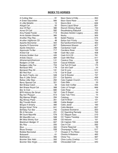 index to horses - Triangle Sales