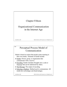 Chapter Fifteen Organizational Communication in the Internet Age
