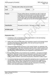NZQA proposed unit standard NEW draft version nn