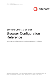 Browser Configuration Reference - Sitecore