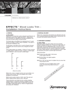 EFFECTS™ Wood Looks Trim – Installation Instructions