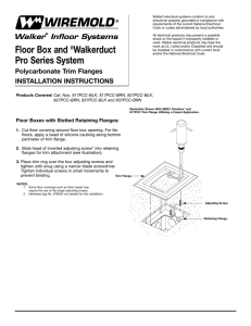 Floor Box and Walkerduct Pro Series Polycarbonate Trim Flanges