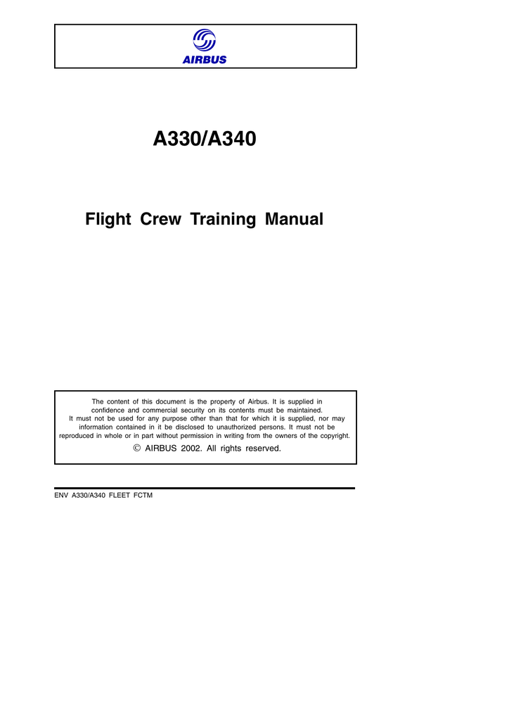 Airbus a330 manual