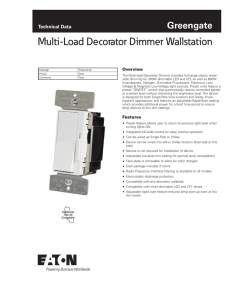 Multi-Load Decorator Dimmer Wallstation