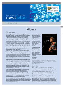 newsletter - University of Otago