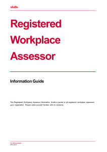 Registered Workplace Assessor